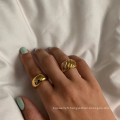 Anneaux de gros personnalisés Chunky Rings Gold bijoux de dôme en acier inoxydable Jewelrygold